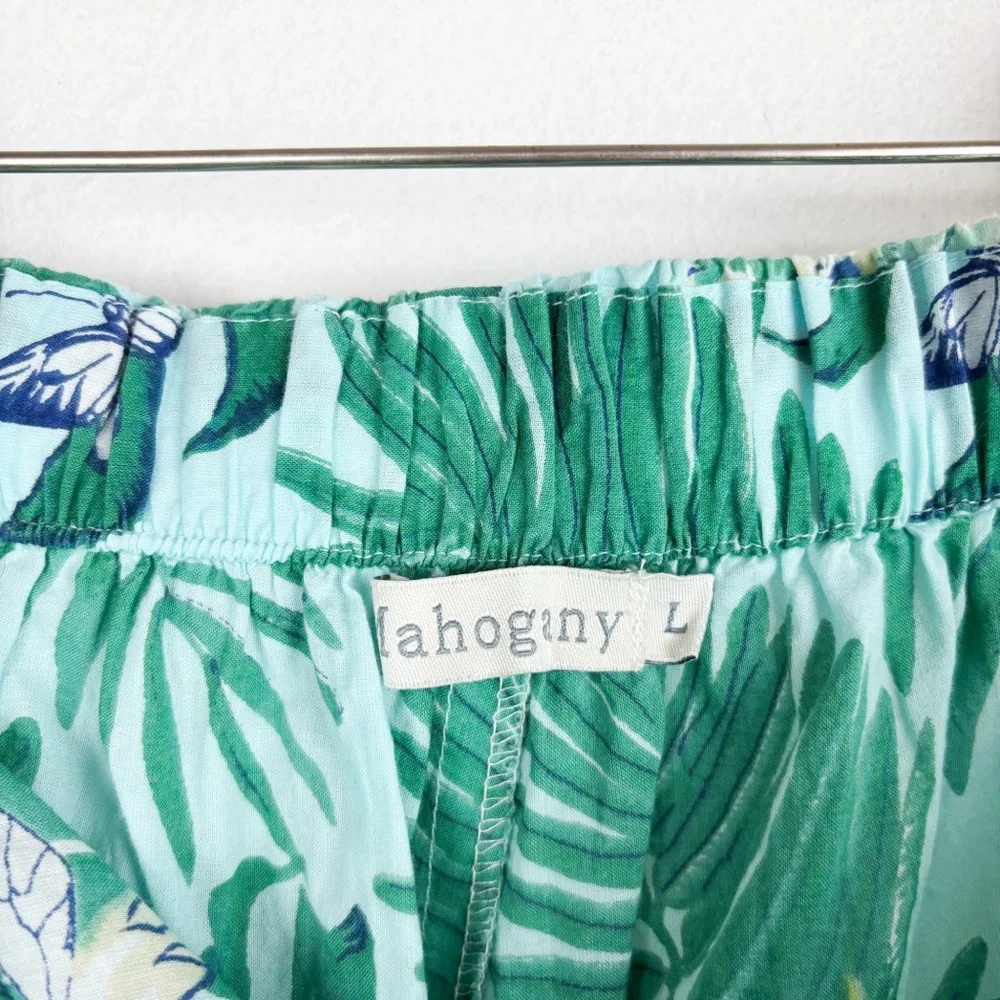 The Mahogany Store Green Leaf Print Cotton Pajama Set - Picture 9 of 10